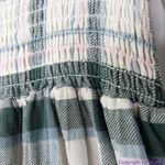 Madewell NEW  Lucie Elbow-Sleeve Smocked Mini Dress in Lebaum‎ Plaid, L Photo 14