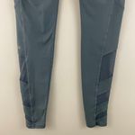 Alo Yoga Steel Blue Side Micro Mesh Block High-Waisted Athletic Workout Leggings Photo 7