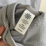 Athleta Grey Half Zip Striped Drawstring Hoodie Sweatshirt Photo 11