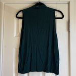 American Eagle  | Dark Green Ribbed Soft & Sexy Mock Neck Tank Top Size Large Photo 4