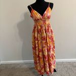 Z Supply  Charm Stained Glass Midi Dress Size Large Fun Bold Colorful Print Photo 1
