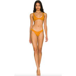 HAIGHT Juliana Tumeric Yellow Triangle Bikini Top Size M Photo 5