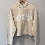 ZARA Cream Graphic Sweatshirt Brooklyn Urban Streetwear Aesthetic Size Small Photo 0