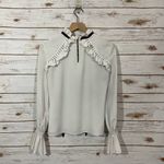 Monique Lhuillier ML White Victorian Top - XS Photo 14