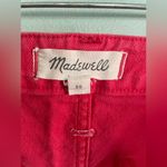 Madewell  Emmett Red High Waist Tailored Cotton Shorts Vibrant Style Sz 30 Photo 4