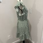 SheIn Olive and White Abstract Print Blouse Photo 3