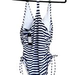 NWT Palisades Beach Club Navy Blue & White Striped One Photo 2