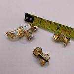 Vintage Flower Pin Brooch & Clip On Clip Photo 9