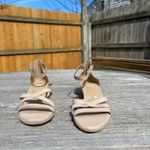 Eileen Fisher Noni Khaki Leather Heeled Strappy Sandals Women's 7.5 Photo 3