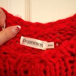 Beginning Boutique  Red Chunky Knit Sweater Photo 6