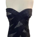 Tadashi Shoji  Strapless Blue Sequin Dress Mini Cocktail Bodycon Formal Womens 2 Photo 3