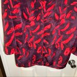 C.M. Shapes Purple/Red Print Layered Look Button Up Blouse 2X Photo 7