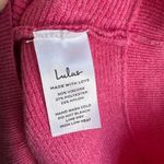 Lulus Pink V-Neck Boxy Cropped Oversized Sweater Womens M Lightweight Barbiecore Photo 5