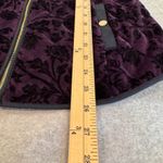 Charter Club Full Zip Velvet Vest Womens Medium Purple Black Floral Whimsigoth Photo 10