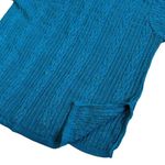 Diane Von Furstenberg Vintage  Cable Knit Sweater Metallic Green Blue 1X 2X Photo 6