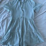 Marshalls Green & White Striped Dress Photo 0