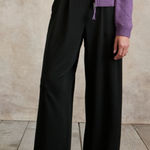 Garnet Hill  Wide-Leg Knit Trousers Size M Photo 0