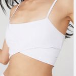 Alo Yoga  Airbrush Enso Criss Cross White Sports Bra Photo 1