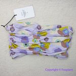 NEW Free People x Beth Richards delray 70’s floral bikini top, purple, size XS Purple Photo 8