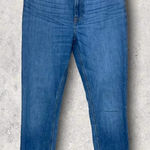 Everlane High-Rise Medium Wash Frayed Hem Jeans Blue Size 29 Tall Photo 0