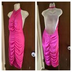 Revolve New NBD ruched pink midi dress Photo 2