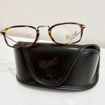 NWT Persol PO 3044V 52MM Brown & Gold Tortoise Optical Frames Rectangle Eyeglass Photo 1