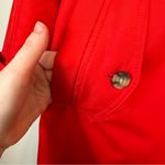 Lands' End | Cherry Red Button Front Hooded Lightweight Jacket Size XS Women's Photo 3