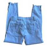 KanCan LA jeans 27” Opaque white denim sleek skinny cut raw hem zipper details Photo 7