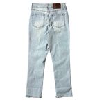 Frye High Rise Straight Leg Relaxed Fit Cuffed Uncuffed Jean Blue Denim Sz 4/27 Photo 3