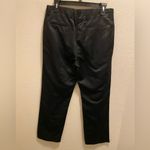 Dries Van Noten Black Satin Linen Blend Dress Pants Size 38 (S) Photo 8
