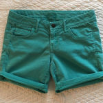 Aerie AE American Eagle Y2K Green Twill Midi Shorts Women’s Size 0 Photo 0