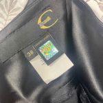 Just Cavalli  Black Satin Skirt Size 38 Italy Designer Fit‎ & Flare Panel Detail Photo 7