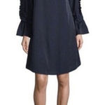 Luxology  long sleeve dress in blue with white pinstripes Size 12 Photo 0