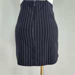 Forever 21 Black White Pinstripe Bodycon Backless Mini Dress Office Siren M Photo 5