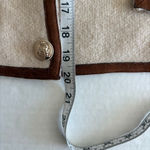 Ann Taylor faux suede trim sweater jacket beige size XL Photo 11