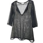 Jordan Taylor  Y2K Black Sequin Sheer Swim Cover‎ Size M Photo 1