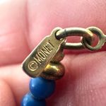 Monet vintage red white and blue long beaded necklace Photo 4