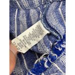 Blue Rain Blue‎ Rein Women's Striped Frayed Hem Wide Leg Cropped Pants Drawstring Small Photo 7