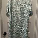Mazik Green/Mint Animal Print Satin Short Sleeve Shift Dress size L Green Size L Photo 8