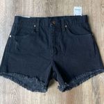 Wrangler  x Free People Black High-Rise Shorts NWT | Size 27 Fringe Hem Photo 0