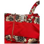 Forever 21 Floral Textured Crop Top Square Neck Wide Convertible Straps Red M Photo 5