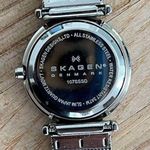 Skagen Steel Denmark Ladies Watch Stainless Steel Mesh Bracelet Crystal Markers Photo 5