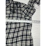 CHAPS Black White Plaid Button Down Shirt Embroidered Floral Long Sleevewomen 2X Photo 7