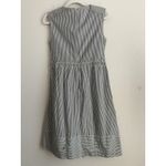 J.Crew Capsleeve Shirting Stripe Poplin Midi Dress Women's Size 0 Gray Pockets Photo 8