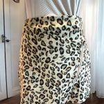 Hayden Los Angeles Mini Skirt Leopard Print Asymmetrical Faux Wrap Wool Blend Md Photo 0