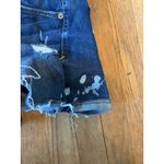 American Eagle  Denim Shorts Distressed Rips Cuffed Hem Dark Wash‎ size 2 Photo 3