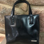 Esprit  Glossy Black Tote Bag Vintage nice & clean Photo 0