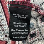 Sweet Wanderer  (S) Burgundy Red Floral Boho Blouse Top Cap Sleeve Photo 6