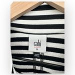 CAbi  Black White Stripe Long Sleeve Front Pockets Open Front Cardigan Medium Photo 7