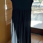 Liz Lange  Maternity Black Pleated Maxi Dress Size Medium Photo 0